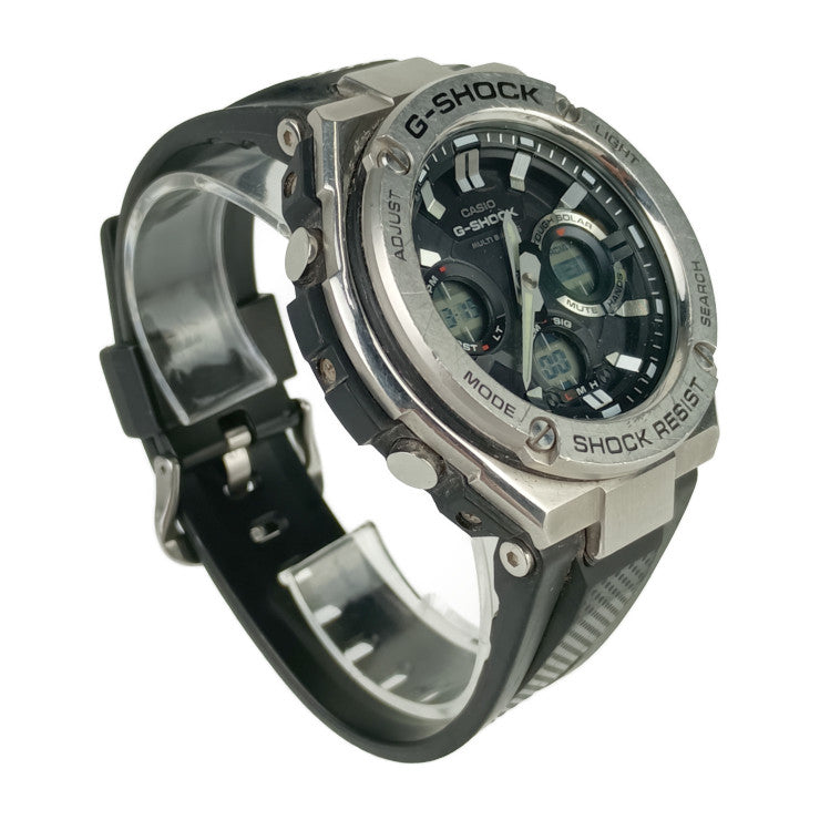 CASIO カシオ 腕時計 Mid Size Series GST-W310-1AJF シルバー ブラック ステンレス 樹脂 メンズ アナデジ ソーラー電波