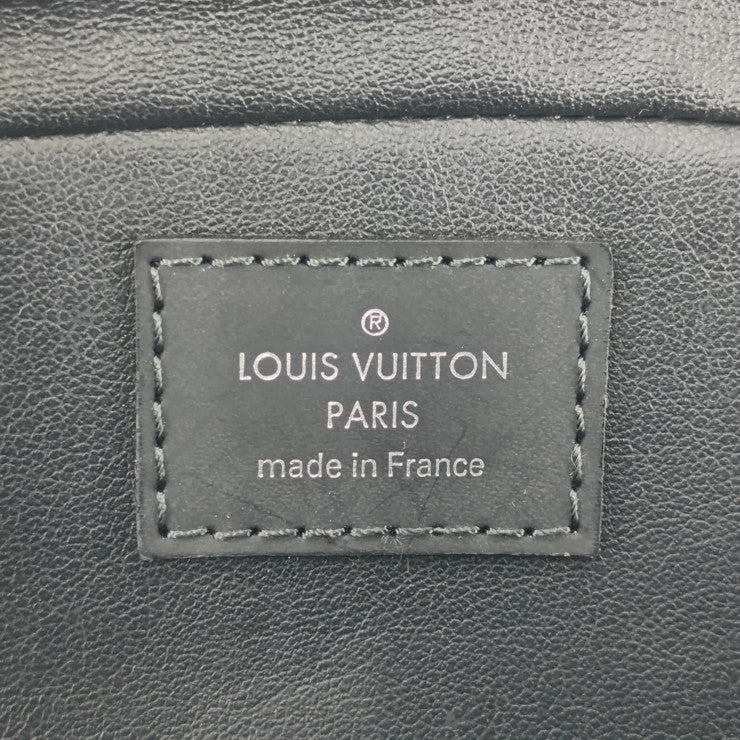 超美品 LOUIS VUITTON ルイヴィトン セカンドバッグ トゥルース・トワレ GM N47523 ネイビー系 シルバー金具 ダミエ・コバルト キャンバス メンズ ポーチ クラッチバッグ