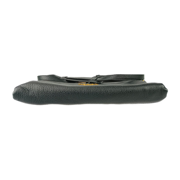 美品 PRADA プラダ ショルダーバッグ クロスボディバッグ 1BH050 ブラック ゴールド金具 VIT.DAINO レザー レディース 替えストラップ付き