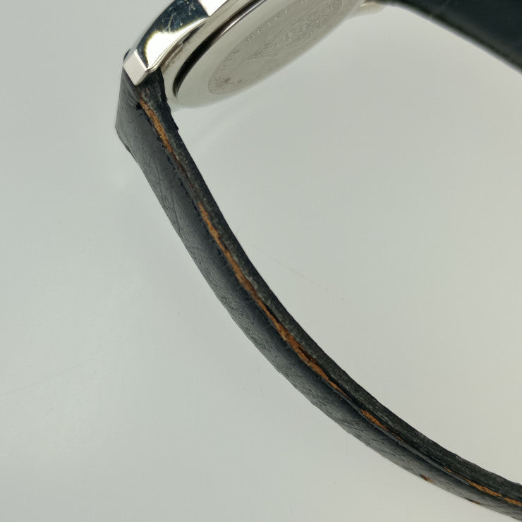 GUCCI Gucci Watch Date Quartz 5500M Silver Dial Stainless Steel Leather Men's