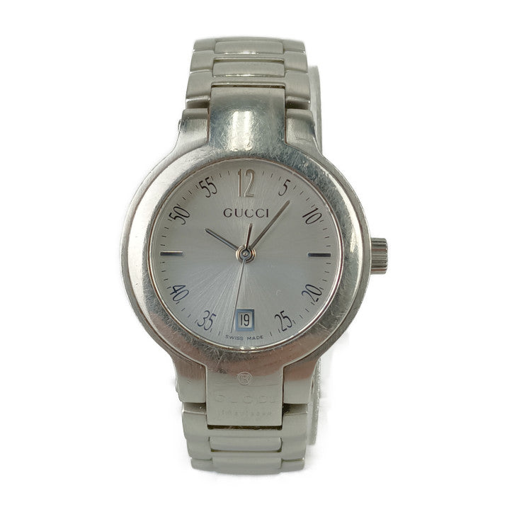 GUCCI グッチ 腕時計 デイト クォーツ 8900L シルバー文字盤 ステンレス レディース