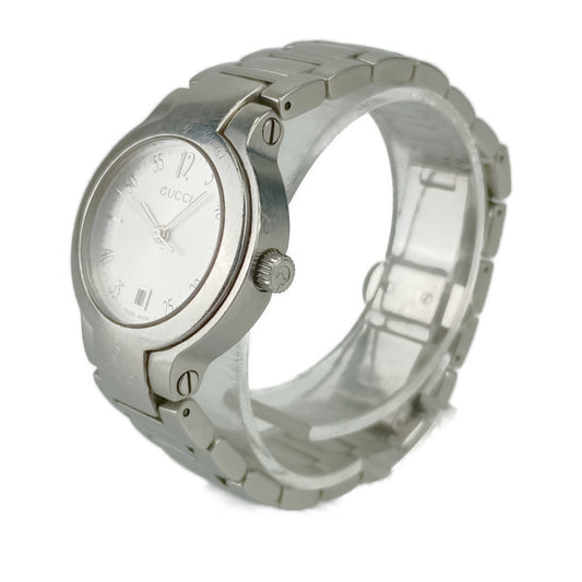 GUCCI グッチ 腕時計 デイト クォーツ 8900L シルバー文字盤 ステンレス レディース