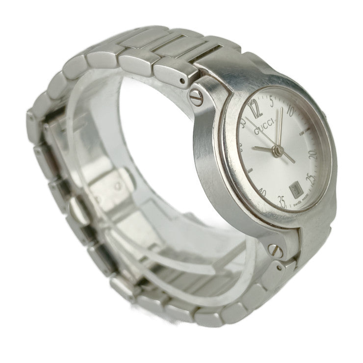 GUCCI グッチ 腕時計 デイト クォーツ 8900L シルバー文字盤 ステンレス レディース