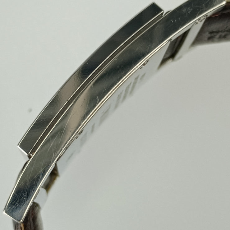 GUCCI グッチ 腕時計 デイト クォーツ 7900M.1 シルバー文字盤 ステンレス クロコダイル メンズ スクエア