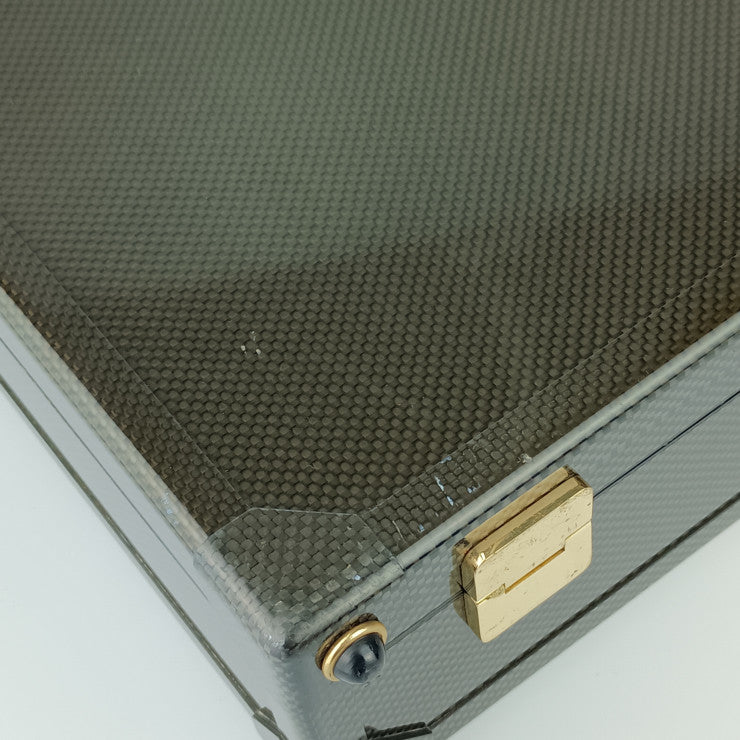 HERMES エルメス ビジネスバッグ エスパス PM アタッシュケース - ブラック系 ゴールド金具 カーボン レザー メンズ 150周年 500個限定