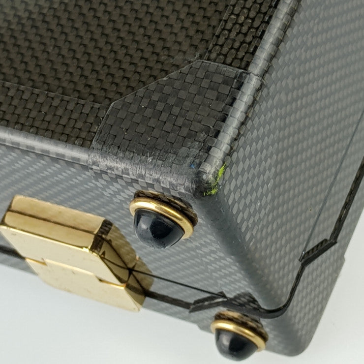 HERMES エルメス ビジネスバッグ エスパス PM アタッシュケース - ブラック系 ゴールド金具 カーボン レザー メンズ 150周年 500個限定