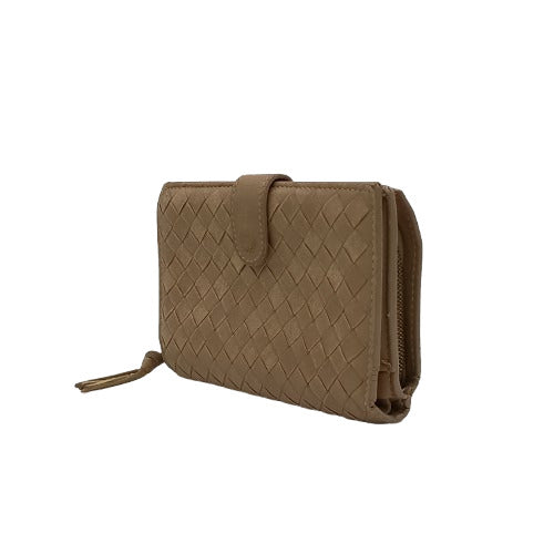 BOTTEGA VENETA ボッテガヴェネタ 財布 イントレチャート 二つ折り財布 121060 ベージュ系 レザー ユニセックス