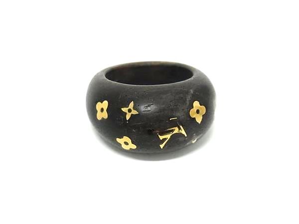 LOUIS VUITTON ルイ ヴィトン 指輪 バーグ・シルヴァニア M65935 ブラウン ゴールド ウッド レディース