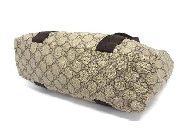GUCCI グッチ ハンドバッグ GGスプリーム トートバッグ 141976 ベージュ系 ブラウン系 PVC レザー レディース
