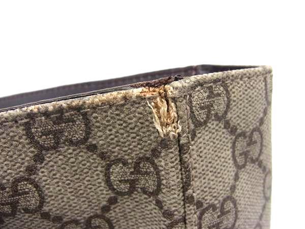 GUCCI グッチ ハンドバッグ GGスプリーム トートバッグ 141976 ベージュ系 ブラウン系 PVC レザー レディース