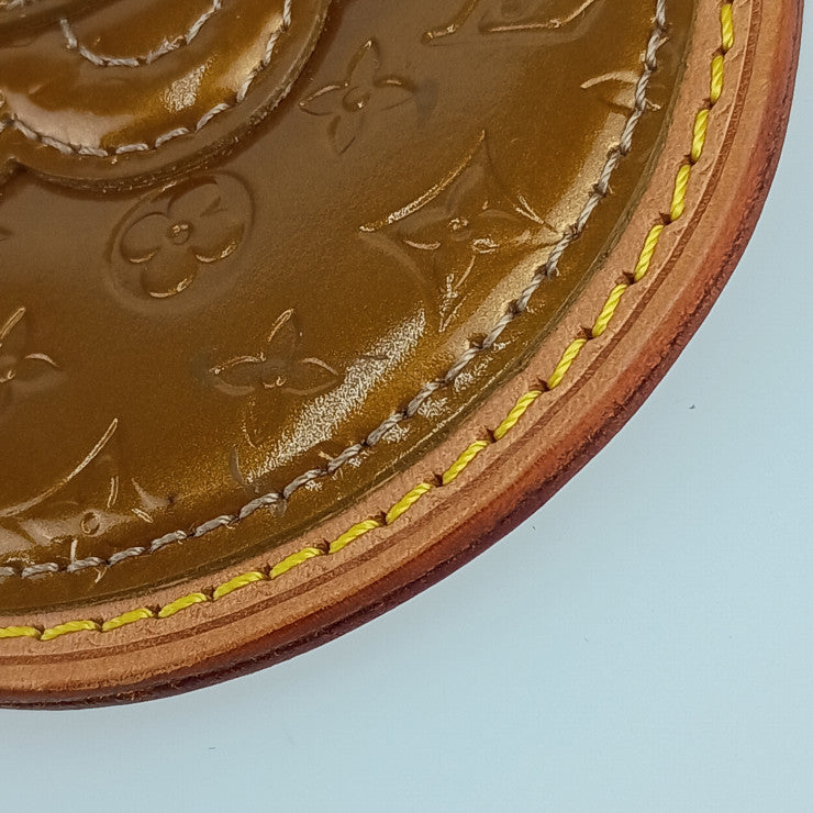 美品 LOUIS VUITTON ルイ ヴィトン ショルダーバッグ クロスボディバッグ ポシェットコントドゥフェ M92268 ゴールド ヴェルニ レディース アニマル フクロウ アウル