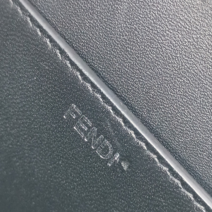 美品 FENDI フェンディ ショルダーバッグ PEEK A BOO CUT MEDIUM 8BN340 ANSC ブラック レザー レディース シルバー金具