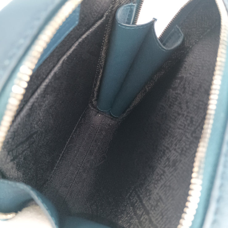 超美品 BOTTEGA VENETA ボッテガヴェネタ ショルダーバッグ クロスボディバッグ イントレチャート スモール ザ バルブ 592692 VO0BI ブルー系 レザー ユニセックス シルバー金具