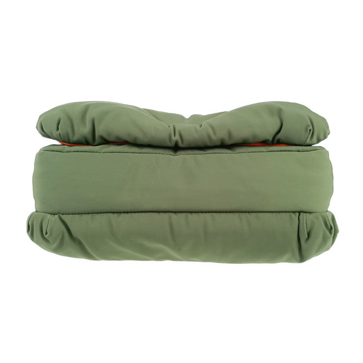 美品 LOEWE ロエベ ショルダーバッグ/クロスボディバッグ GOYA PUFFER ゴヤ パファー B896G22 カーキ オレンジ ナイロン ユニセックス シルバー金具