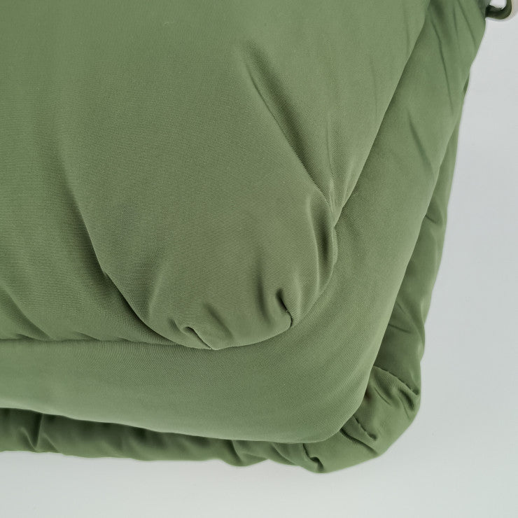 美品 LOEWE ロエベ ショルダーバッグ/クロスボディバッグ GOYA PUFFER ゴヤ パファー B896G22 カーキ オレンジ ナイロン ユニセックス シルバー金具