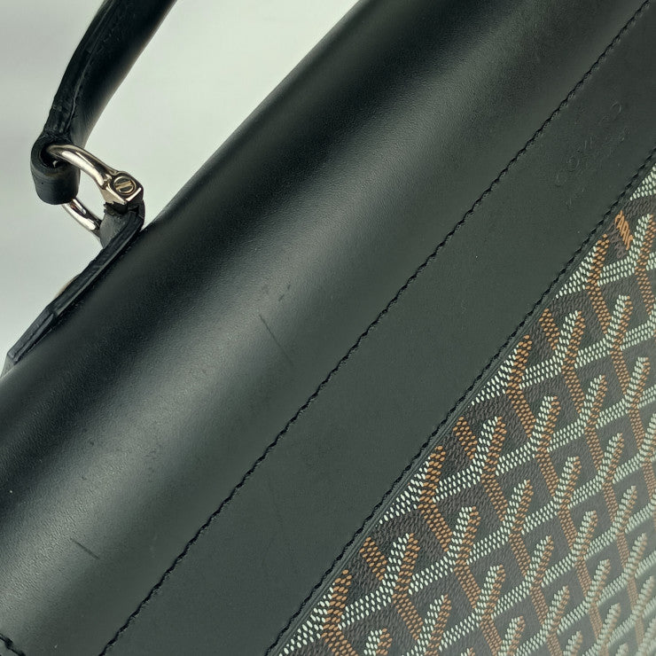 GOYARD ゴヤール ビジネスバッグ シタダン PM - ブラック PVC レザー ユニセックス シルバー金具