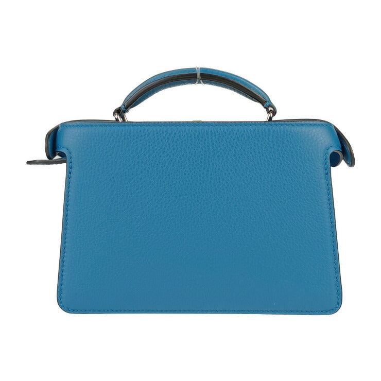 超美品 FENDI フェンディ ハンドバッグ ビーカブーアイシーユー 7VA582 AMA3 F1JS5 ブルー カーフレザー シルバー金具 2WAY
