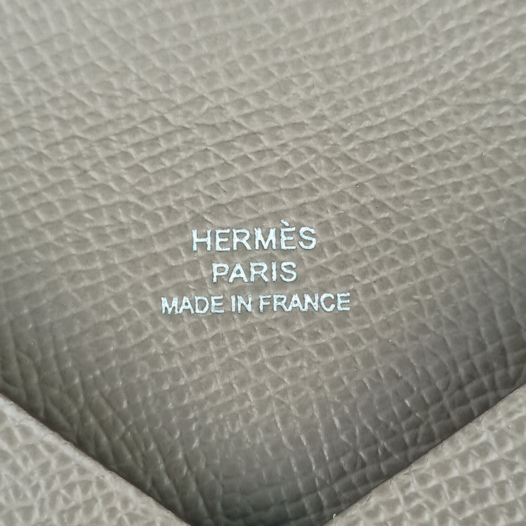 新品未使用展示品 HERMES エルメス カードケース カルヴィ - エトゥープ（ブラウン系） エプソン ユニセックス 名刺入れ