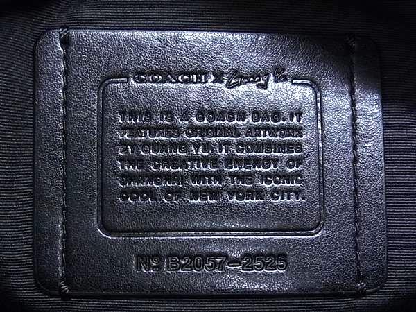 COACH コーチ ウエストバッグ GUANG YU コラボ シグネチャー ボディバッグ 2525 ブラウン系 ブラック系 PVC レザー メンズ