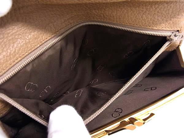 Christian Dior クリスチャンディオール 財布 ハニカム柄 長財布 - ベージュ系 ブラウン系 PVC レザー レディース がま口 ゴールド金具 美品