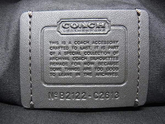 COACH コーチ ショルダーバッグ マルチファンクション クロスボディ ウィズ ディンキー C2613 ブラウン系 シグネチャージャカード レザー ユニセックス ゴールド金具 美品