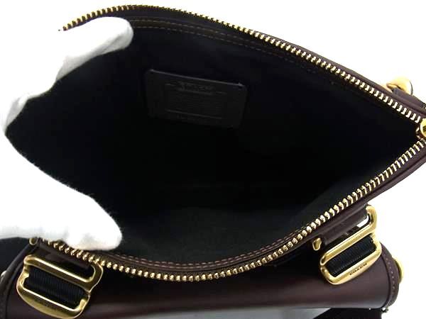 COACH コーチ ショルダーバッグ マルチファンクション クロスボディ ウィズ ディンキー C2613 ブラウン系 シグネチャージャカード レザー ユニセックス ゴールド金具 美品