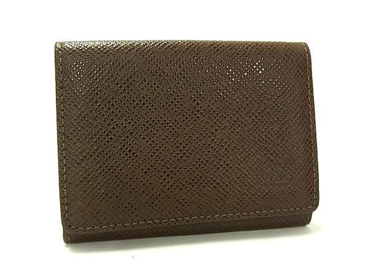 LOUIS VUITTON ルイヴィトン カードケース タイガ アンヴェロップ カルト ドゥ ヴィジット M30928 グリズリ レザー ユニセックス 名刺入れ 美品