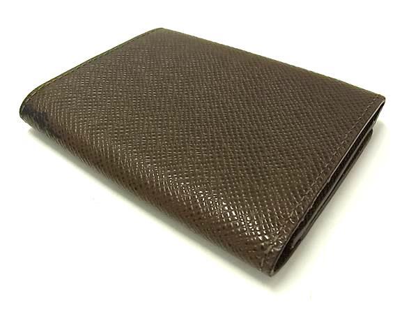 LOUIS VUITTON ルイヴィトン カードケース タイガ アンヴェロップ カルト ドゥ ヴィジット M30928 グリズリ レザー ユニセックス 名刺入れ 美品