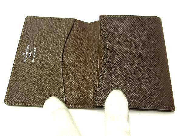 LOUIS VUITTON ルイヴィトン カードケース タイガ アンヴェロップ カルト ドゥ ヴィジット M30928 グリズリ レザー ユニセックス 名刺入れ 美品