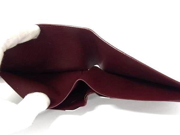 Cartier カルティエ 財布 マスト ドゥ カルティエ 二つ折り財布 L3000594 ボルドー系 レザー ユニセックス シルバー金具