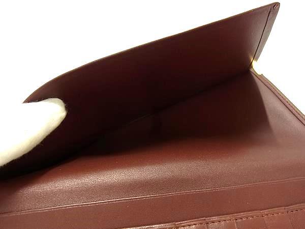 Cartier カルティエ 札入れ マスト ドゥ カルティエ 二つ折り 長財布 - ボルドー系 レザー ユニセックス ゴールド金具