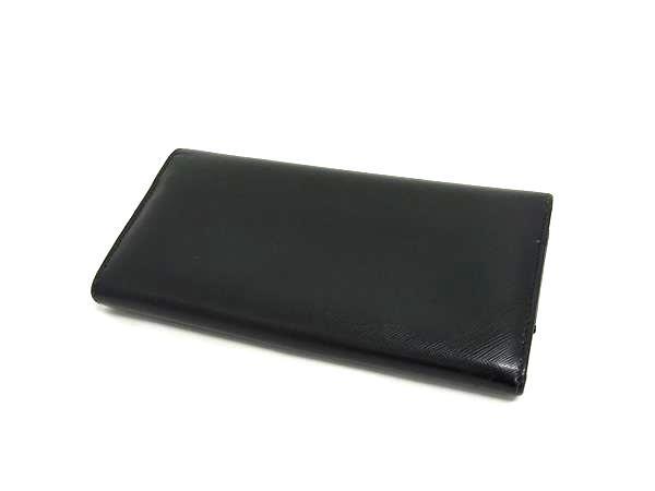 Salvatore Ferragamo フェラガモ 長財布 ヴァラ・リボン フラップウォレット 22 C127 ブラック系 レザー レディース ゴールド金具