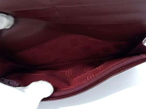 Cartier カルティエ 財布 マストライン 二つ折り 長財布 L3000117 ボルドー系 レザー メンズ ゴールド金具 超美品