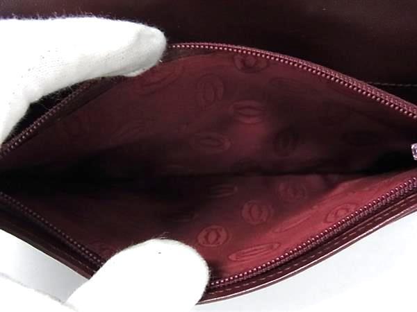 Cartier カルティエ 財布 マストライン 二つ折り 長財布 L3000117 ボルドー系 レザー メンズ ゴールド金具 超美品