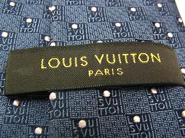 LOUIS VUITTON ルイヴィトン ネクタイ ネクタイ - ネイビー系×ピンク系 シルク100% メンズ ドット柄 水玉 新品未使用展示品