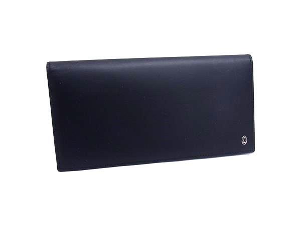 Cartier カルティエ 札入れ パシャ ドゥ カルティエ 長財布 L300439 ブラック レザー メンズ シルバー金具 超美品