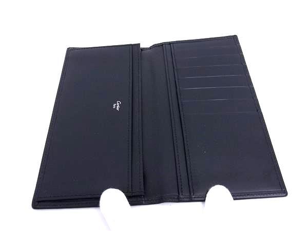 Cartier カルティエ 札入れ パシャ ドゥ カルティエ 長財布 L300439 ブラック レザー メンズ シルバー金具 超美品