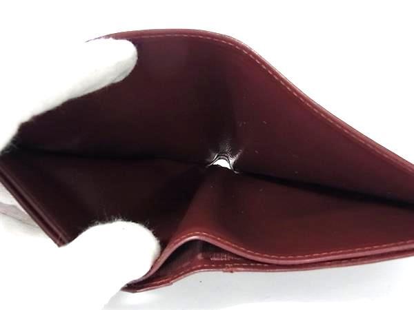 Cartier カルティエ 財布 マスト ドゥ カルティエ 二つ折り財布 L3000165 ボルドー系 レザー ユニセックス ゴールド金具