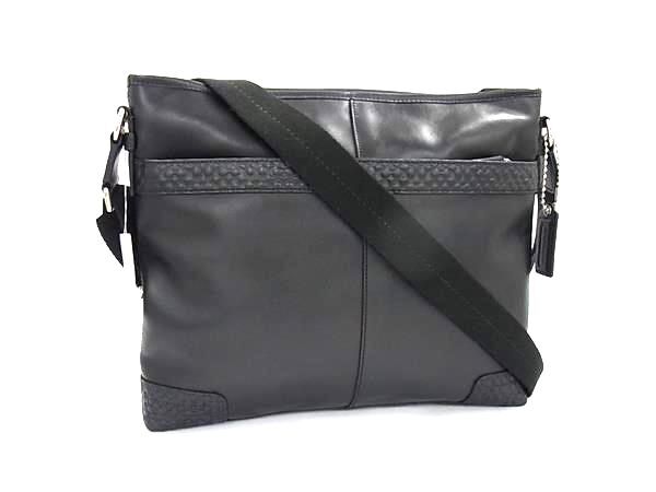COACH コーチ ショルダーバッグ GRAM LEATHER ZIP TOP CROSSBODY F70456 ブラック レザー メンズ 新品未使用展示品