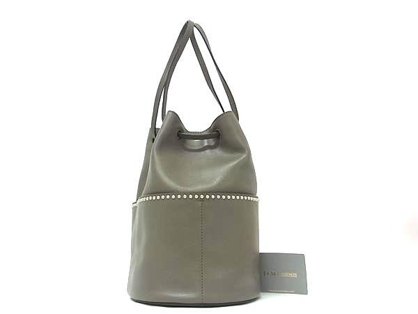 J&M DAVIDSON ジェイアンドエムデヴィッドソン ショルダーバッグ ミニデイジー ウィズスタッズ ハンドバッグ - グレージュ系 レザー レディース シルバー金具 美品