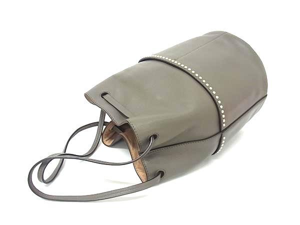 J&M DAVIDSON ジェイアンドエムデヴィッドソン ショルダーバッグ ミニデイジー ウィズスタッズ ハンドバッグ - グレージュ系 レザー レディース シルバー金具 美品