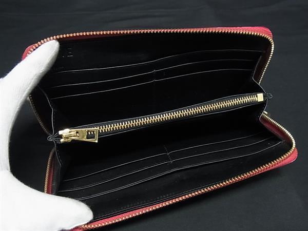 LOEWE ロエベ 長財布 ラウンドジップウォレット - ピンク系 レザー レディース アナグラム ゴールド金具