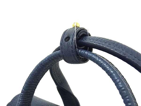 3.1 Phillip Lim フィリップ リム ハンドバッグ パシュリ ミディアムサッチェル - ネイビー系 レザー レディース ゴールド金具 美品