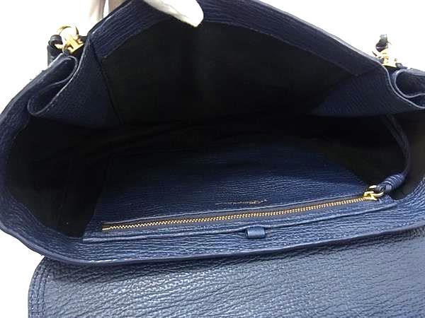 3.1 Phillip Lim フィリップ リム ハンドバッグ パシュリ ミディアムサッチェル - ネイビー系 レザー レディース ゴールド金具 美品