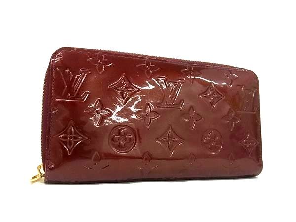 LOUIS VUITTON ルイヴィトン 長財布 モノグラム ヴェルニ ジッピーウォレット M91536 ルージュフォーヴィスト パテントレザー レディース ラウンドファスナー ゴールド金具