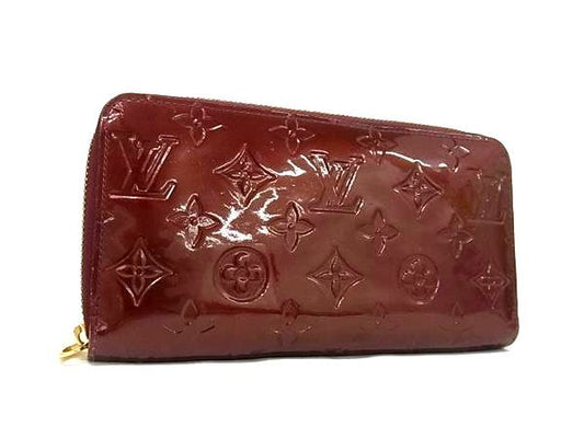 LOUIS VUITTON ルイヴィトン 長財布 モノグラム ヴェルニ ジッピーウォレット M91536 ルージュフォーヴィスト パテントレザー レディース ラウンドファスナー ゴールド金具