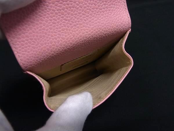 CHANEL シャネル 煙草ケース ココマーク シガレットケース A135511 ピンク系 キャビアスキン レディース
