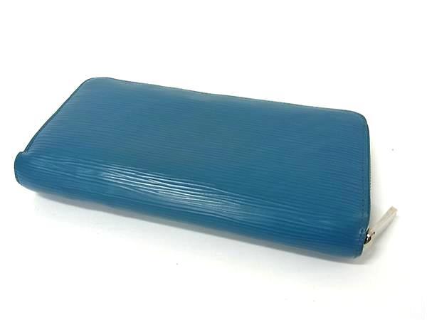 LOUIS VUITTON ルイヴィトン 長財布 エピ ジッピーウォレット M60311 シアン レザー ユニセックス ラウンドファスナー シルバー金具