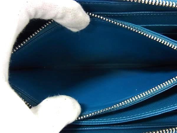 LOUIS VUITTON ルイヴィトン 長財布 エピ ジッピーウォレット M60311 シアン レザー ユニセックス ラウンドファスナー シルバー金具