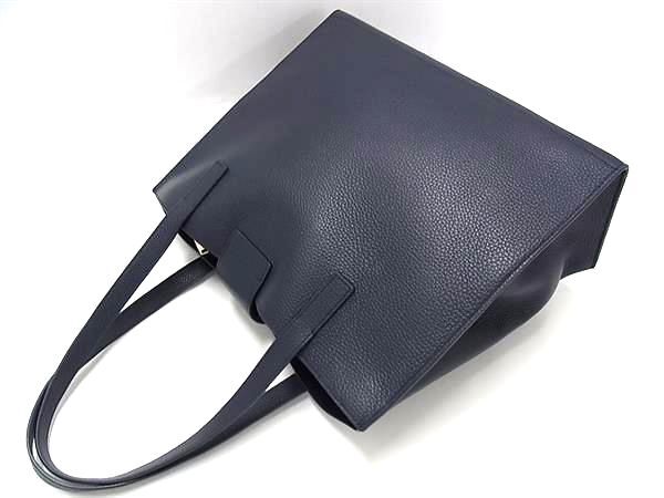 FURLA フルラ トートバッグ 1927 L TOTE 36 WB01099 ネイビー系 レザー レディース ショルダーバッグ ゴールド金具 美品